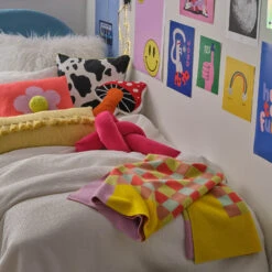 Zoe Knot Shaped Pillow -Best Homeware Shop 0011 RepurposedGinghamKnit 1