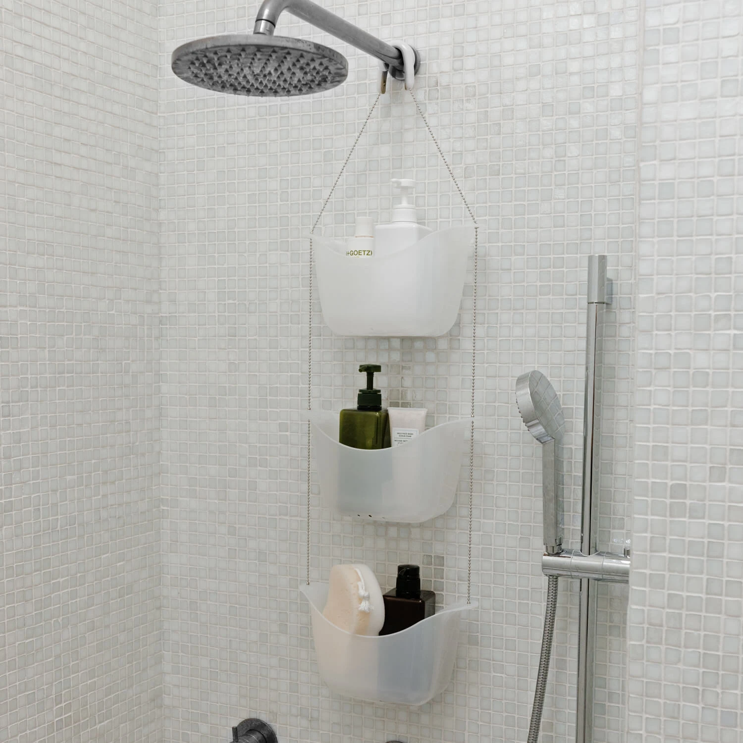 3 Tier Basket Shower Caddy 3 Tier Basket Shower Caddy -Best Homeware Shop 022360 670 Insitu Image 2