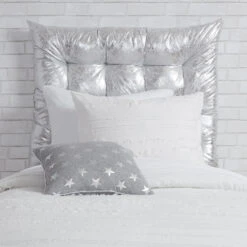 Opal Tufted Metallic Cushioned Headboard