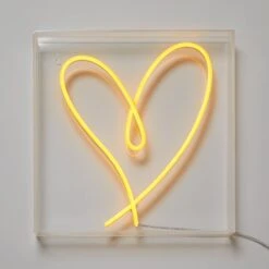 Heart Neon Sign -Best Homeware Shop 112 SHOUYI NEON HEART YLW 003