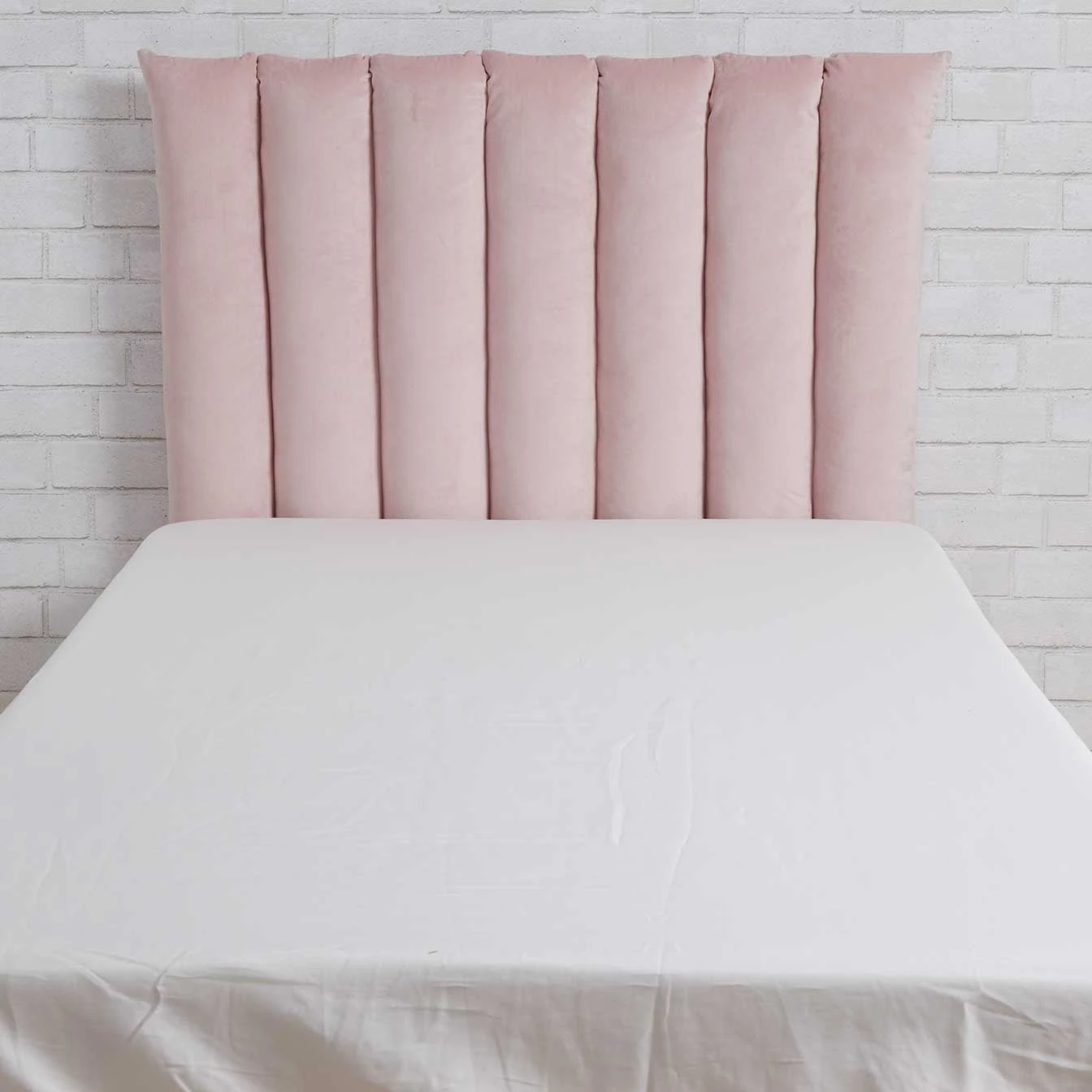 Quinn Full/Queen Channeled Cushioned Headboard Quinn Full/Queen Channeled Cushioned Headboard -Best Homeware Shop 116 TWIN TWINXL VELVET CHANNELED HEADBOARD CUSHION PINK 003