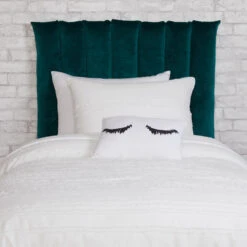 Quinn Twin Channeled Cushioned Headboard -Best Homeware Shop 13 THRO20 HEADBOARD CHAN GRN 003