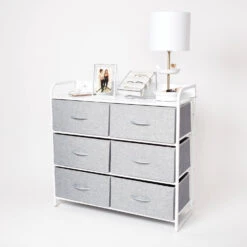 Cameron Charging 6-Drawer Storage Unit -Best Homeware Shop 194 DFY20 GCE 6DRWR HGWTE 011