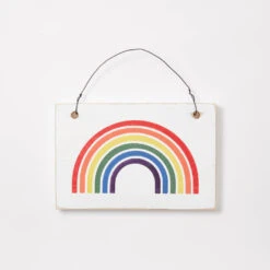 Rainbow Wooden Sign