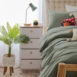 Paige 4-Drawer Storage Cart On Wheels -Best Homeware Shop 28 DrawerLeather 03