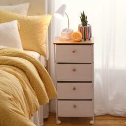 Paige 4-Drawer Storage Cart On Wheels -Best Homeware Shop 28 DrawerLeather 04