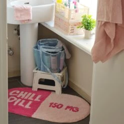 Washable Chill Pill Shaped Accent Rug 4 Washable Chill Pill Shaped Accent Rug -Best Homeware Shop Bath Rugs ChillPill Pink