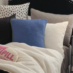 Charlie Cotton Square Pillow Cover -Best Homeware Shop CharlieCottonSquaredPillow Blue 3ae97b1f e021 45ea 974d 37a46894c4f8