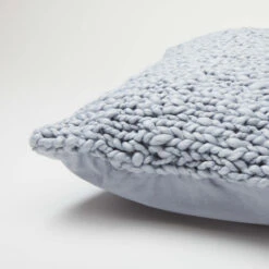 Emme Chunky Knit Square Pillow Cover -Best Homeware Shop Chunky Knit Square Pillow Cover Blue 010