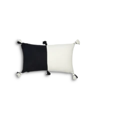 Eliza Colorblocked Tassel Lumbar Pillow Cover -Best Homeware Shop Colorblocked Tassel Lumbar Pillow Cover Black White 007 c049df15 34d1 4433 83d8 df344eb5591e