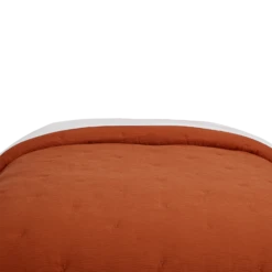 Rayna Crinkle Texture Comforter And Sham Set -Best Homeware Shop Comforter CrinkleTexture TXL Orange VIS 0022