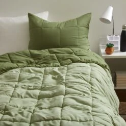 Drew Reversible Down Alt Comforter And Sham Set -Best Homeware Shop Comforter ReversibleDown TXL Olive 017