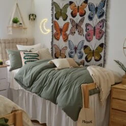 Iris Tonal Fringe Throw Blanket -Best Homeware Shop CopyofOrganic Plant A 031