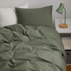 Devon Washed Cotton Duvet Cover And Sham Set -Best Homeware Shop Cotton Duvet OliveGreen Product 017 3dc3cc87 dcbe 4859 9996 2f6ea7daf977
