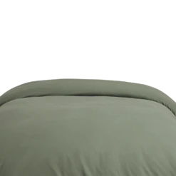 Devon Washed Cotton Duvet Cover And Sham Set -Best Homeware Shop Cotton Duvet OliveGreen VIS 002 1