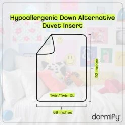All Season Hypoallergenic Down Alternative Duvet Insert 2 All Season Hypoallergenic Down Alternative Duvet Insert -Best Homeware Shop DD9 COMF HYPO AS TXL Infographic