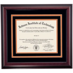 Indiana Tech Heritage Diploma Frame