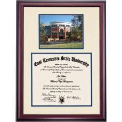 East Tennessee State Premier Sherrod Library Diploma Frame