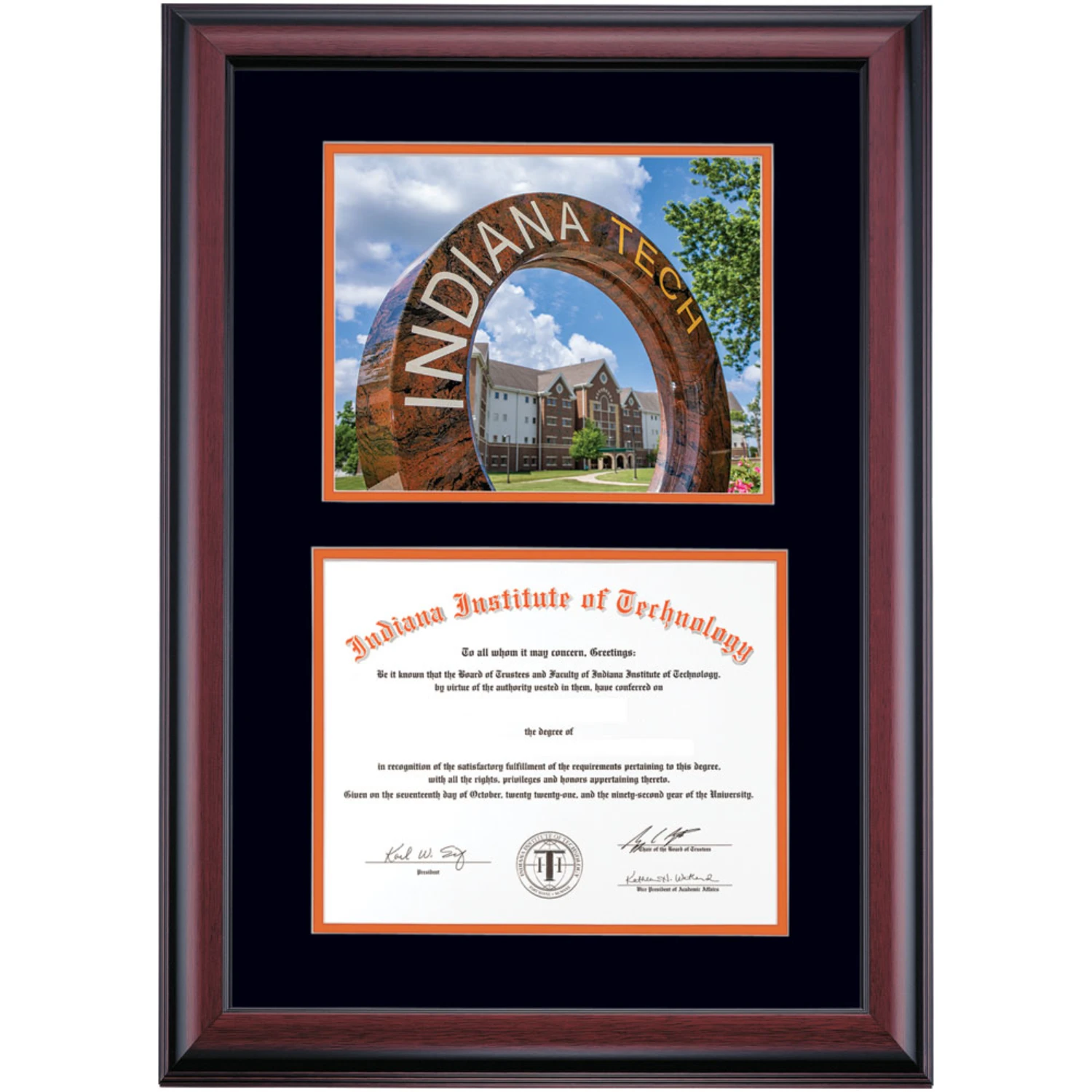 Indiana Tech Premier The Wheel Diploma Frame Indiana Tech Premier The Wheel Diploma Frame -Best Homeware Shop DSSHEFIATPC3BOWAT
