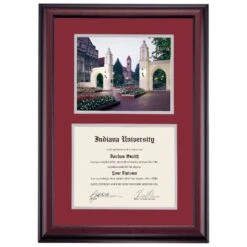 Indiana Premier The Sample Gates Diploma Frame -Best Homeware Shop DSSHEFINDPC4MEISG