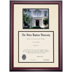 Johns Hopkins Premier Peabody Diploma Frame
