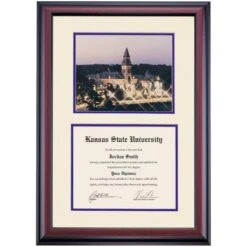 Kansas State Premier Anderson Hall At Night Diploma Frame
