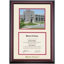 Marist Embossed Premier Hancock Building Diploma Frame