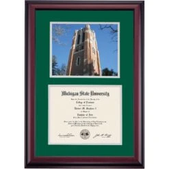 Michigan State Premier Beaumont Tower Diploma Frame -Best Homeware Shop DSSHEFMSTPC4HEBTP