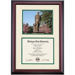 Michigan State Premier The Spartan Diploma Frame