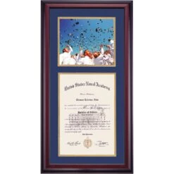 United States Naval Academy Premier The Hat Toss Diploma Frame