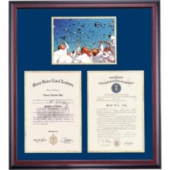 United States Naval Academy Double Premier The Hat Toss Diploma Frame