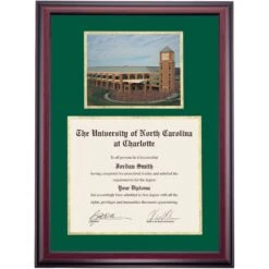 North Carolina At Charlotte Premier Clock Tower Diploma Frame -Best Homeware Shop DSSHEFNCTPC7HGNCB