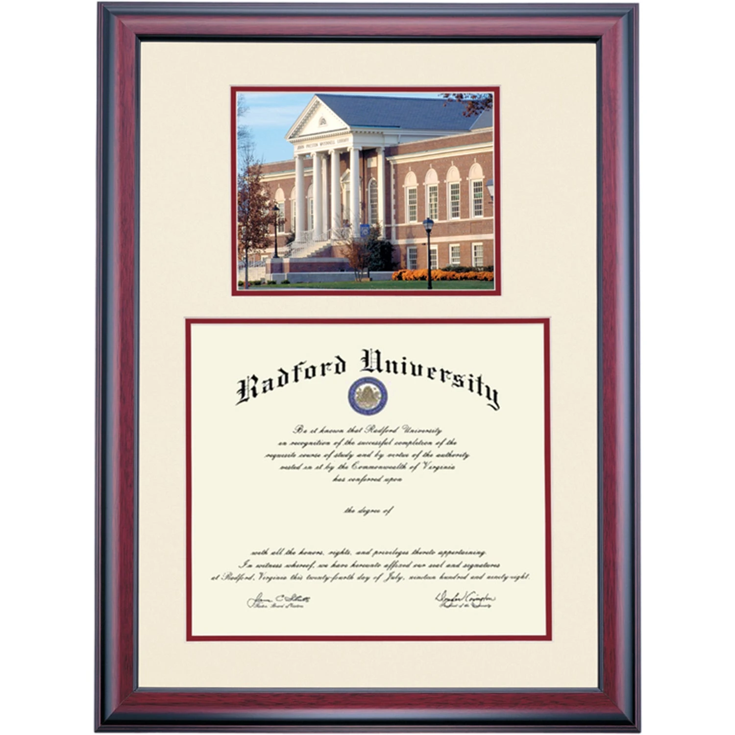 Radford Premier McConnell Library Diploma Frame Radford Premier McConnell Library Diploma Frame -Best Homeware Shop DSSHEFRADPC7MMCH