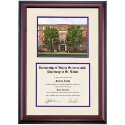 University Of Health Sciences And Pharmacy In St Louis Premier Jones Hall Diploma Frame