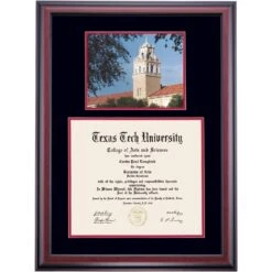 Texas Tech Premier The Bell Tower Diploma Frame -Best Homeware Shop DSSHEFTTUPCRBCTTT