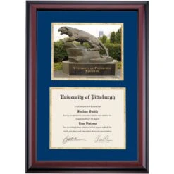 Pittsburgh Premier The Pitt Panther Statue Diploma Frame -Best Homeware Shop DSSHEFUPTPC4NGPPS