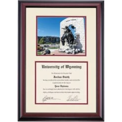 Wyoming Premier Memorial Stadium Diploma Frame