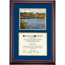 Wisconsin-Eau Claire Premier Walk Bridge And Campus Diploma Frame -Best Homeware Shop DSSHEFWECPC3NGWBF
