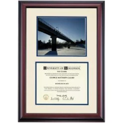 Wisconsin-Eau Claire Premier Legacy Walk Bridge Diploma Frame