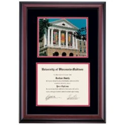 Wisconsin-Madison Premier Bascom Hall Diploma Frame -Best Homeware Shop DSSHEFWMDPC3BCMBH