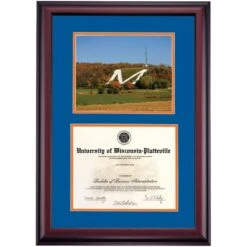 Wisconsin-Platteville Premier The M Diploma Frame -Best Homeware Shop DSSHEFWPLPC3ROWPM