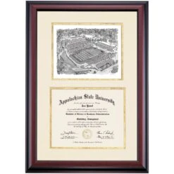 Appalachian State Premier Football Stadium Diploma Frame