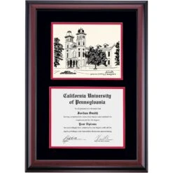 California Pennsylvania Premier Old Main Diploma Frame