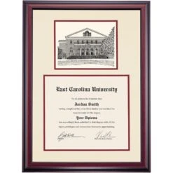 East Carolina Premier The Wright Building Diploma Frame