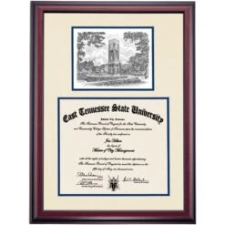 East Tennessee State Premier Alumni Plaza Diploma Frame