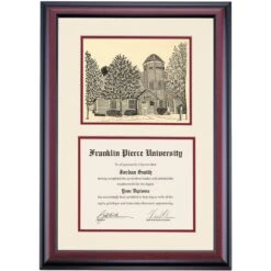 Franklin Pierce Premier Clifford Coles Hall Diploma Frame
