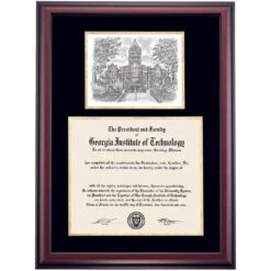 Georgia Institute Of Technology Premier Tech Tower Diploma Frame -Best Homeware Shop DSSHEIGATPC9BGTOW