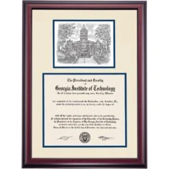 Georgia Institute Of Technology Premier Tech Tower Diploma Frame -Best Homeware Shop DSSHEIGATPC9NTOW