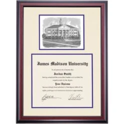 James Madison Premier Wilson Hall Diploma Frame