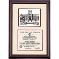 Jacksonville State Premier Angle Hall Diploma Frame